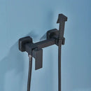 GobekUsa Brass Bidet Sprayer Faucet Set - Hot Cold Mixer, Wall Mounted Toilet Shattaf