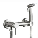 GobekUsa Brass Bidet Sprayer Faucet Set - Hot Cold Mixer, Wall Mounted Toilet Shattaf