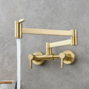 GobekUsa Black Brass Pot Filler Tap, Foldable Kitchen Faucet with Rotate Spout