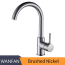 GobekUsa Brass Kitchen Faucet 360 Rotate Swivel Sink Mixer - Black, Single Hole