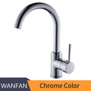 GobekUsa Brass Kitchen Faucet 360 Rotate Swivel Sink Mixer - Black, Single Hole