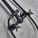 GobekUsa Black Bronze Shower Faucet Set with 8" Rain Shower Head & Hand Shower