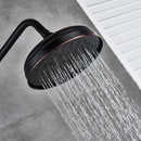 GobekUsa Black Bronze Shower Faucet Set with 8" Rain Shower Head & Hand Shower