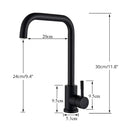 GobekUsa Kitchen Faucet Hot Cold Water Mixer - Matte Black/Brushed Nickel Kitchen Taps
