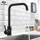 GobekUsa Kitchen Faucet Hot Cold Water Mixer - Matte Black/Brushed Nickel Kitchen Taps