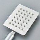Matte black & brushed silver stainless steel handheld shower head bathroom by Decorbites