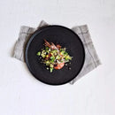 GobekUsa Black Ceramic Dinner Plate Steak Salad Lunch Plate Tray - Hotel Restaurant Tableware