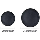 GobekUsa Black Ceramic Dinner Plate Steak Salad Lunch Plate Tray - Hotel Restaurant Tableware