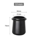 Matte black ceramic espresso machine dosing cup kitchen barista tool by Decorbites
