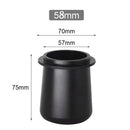 Matte black ceramic espresso machine dosing cup kitchen barista tool by Decorbites