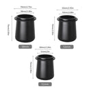 Matte black ceramic espresso machine dosing cup kitchen barista tool by Decorbites