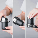 Matte black ceramic espresso machine dosing cup kitchen barista tool by Decorbites