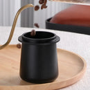 Matte black ceramic espresso machine dosing cup kitchen barista tool by Decorbites