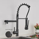 GobekUsa Brass Kitchen Faucet Spring Swivel Spout Hot Cold Water Mixer Taps