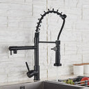 GobekUsa Brass Kitchen Faucet Spring Swivel Spout Hot Cold Water Mixer Taps