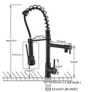 GobekUsa Brass Kitchen Faucet Spring Swivel Spout Hot Cold Water Mixer Taps