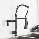 GobekUsa Brass Kitchen Faucet Spring Swivel Spout Hot Cold Water Mixer Taps