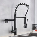 GobekUsa Brass Kitchen Faucet Spring Swivel Spout Hot Cold Water Mixer Taps