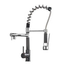 GobekUsa Brass Kitchen Faucet Spring Swivel Spout Hot Cold Water Mixer Taps