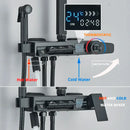 GobekUsa Digital Display Shower Faucet Rainfall Head Thermostatic Mixer Set