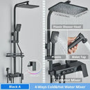 GobekUsa Digital Display Shower Faucet Rainfall Head Thermostatic Mixer Set