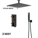 GobekUsa Digital Display Shower Faucet Set with Rainfall Head and Bathtub Spout