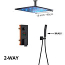 GobekUsa Digital Display Shower Faucet Set with Rainfall Head and Bathtub Spout