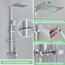 GobekUsa Gold Thermostatic Shower Faucet Set: Smart Digital Mixer, Wall Mounted Rainfall System