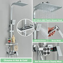 GobekUsa Gold Thermostatic Shower Faucet Set: Smart Digital Mixer, Wall Mounted Rainfall System