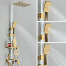 GobekUsa Gold Thermostatic Shower Faucet Set: Smart Digital Mixer, Wall Mounted Rainfall System