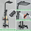 GobekUsa Gold Thermostatic Shower Faucet Set: Smart Digital Mixer, Wall Mounted Rainfall System