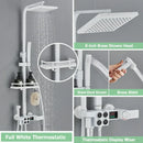 GobekUsa Gold Thermostatic Shower Faucet Set: Smart Digital Mixer, Wall Mounted Rainfall System