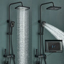 GobekUsa Digital Rainfall Shower System Mixer Set 4-way Bathroom Faucets Kit