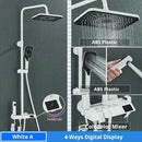 GobekUsa Digital Rainfall Shower System Mixer Set 4-way Bathroom Faucets Kit