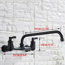 GobekUsa Brass Dual Handle Kitchen Faucet 360 Swivel Hot Cold Water Tap