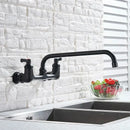 GobekUsa Brass Dual Handle Kitchen Faucet 360 Swivel Hot Cold Water Tap