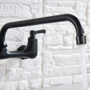 GobekUsa Brass Dual Handle Kitchen Faucet 360 Swivel Hot Cold Water Tap
