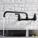 GobekUsa Brass Dual Handle Kitchen Faucet 360 Swivel Hot Cold Water Tap