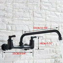 GobekUsa Brass Dual Handle Kitchen Faucet 360 Swivel Hot Cold Water Tap