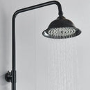 GobekUsa Dual Handle Black Shower Set Faucet with Rainfall Shower Mixer Tap