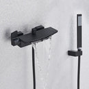 GobekUsa Dual Handle Waterfall Shower Bathtub Mixer Tap with Handshower