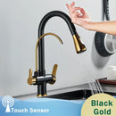GobekUsa Black Dual Modes Kitchen Faucet 2 in 1 Pure Water Mixer Tap