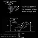 GobekUsa Dual Spout Black Kitchen Faucet with Pull Out Spray Mixer