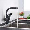 GobekUsa Dual Spout Black Kitchen Faucet with Pull Out Spray Mixer