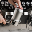 Matte black espresso dosing cup with handle kitchen coffee tool by Decorbites