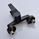 GobekUsa Black Finish Wall Mounted Bathroom Shower Faucet with Handheld Mixer