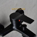 GobekUsa Black Finish Wall Mounted Bathroom Shower Faucet with Handheld Mixer