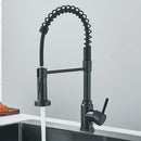 GobekUsa Black Flexible Kitchen Faucet Pull Down Mixer Tap Swivel Stream Sprayer Nozzle