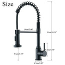 GobekUsa Black Flexible Kitchen Faucet Pull Down Mixer Tap Swivel Stream Sprayer Nozzle