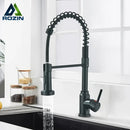 GobekUsa Black Flexible Kitchen Faucet Pull Down Mixer Tap Swivel Stream Sprayer Nozzle